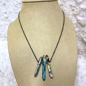 Mother Of Pearl necklace design by local artist from two fish gallery.